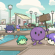 A promo image of Concord the grape and their friends from the Garden Story game.